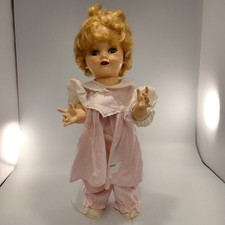 Pedigree 1950s Vintage Walker Doll Hard Plastic Feminine With Pink Outfit VGC