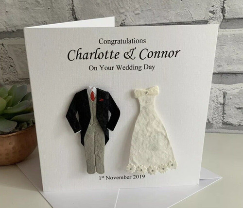 Personalised wedding card - personalised,