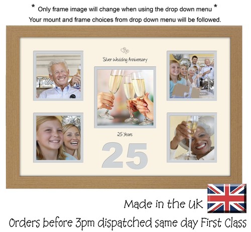 25th anniversary photo frame - 25th,
