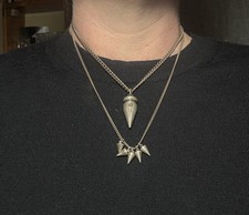 Ela Stone - Sterling silver bullet necklace, multistrand