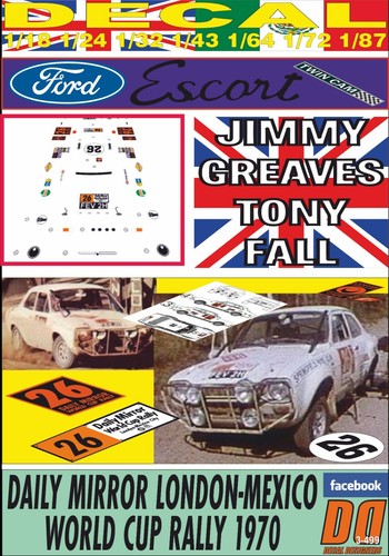 Decal ford escort twin - decal,