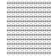 Price sticker sheet - price,