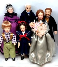 Dolls house victorian family - house,