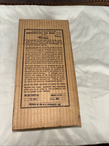 1942 noncombatant gas - gas, mask,new