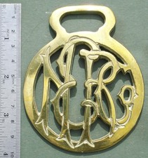 KB Horse Brass: North Eastern Railway Co Logo, Free P&P, NERCo steam train badge