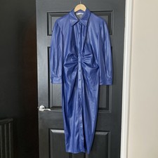 Zara Navy Blue Faux Leather