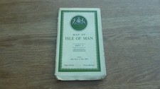 WW2 1942  ORIGINAL ORDNANCE SURVEY MAP ISLE OF MAN 1" TO MILE ON CLOTH