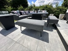 Fabric corner sofa with rising