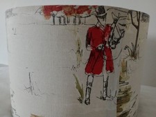 Fabric horse, hunting lampshade used