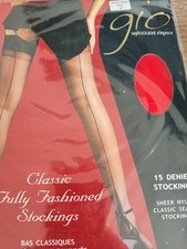 Gio Fully Fashioned Seamed Stockings Size 9 Red