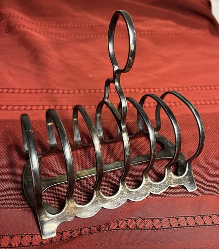 Antique silverplate toast rack - silverplate,