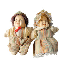 VINTAGE dolls boy girl doll