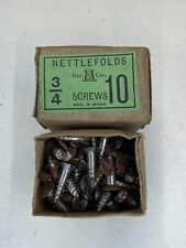 Box Steel Countersunk Screws 3/4" x 10 NETTLEFOLDS GKN Slotted Full Box of 144