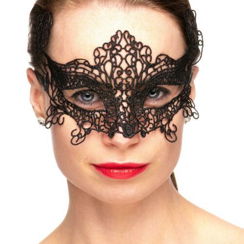Mask black lace masquerade eye - black,