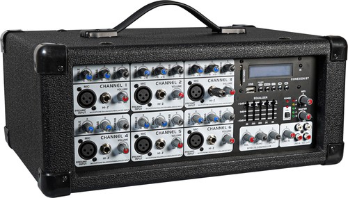 Powered mixer channels media - powered, 6