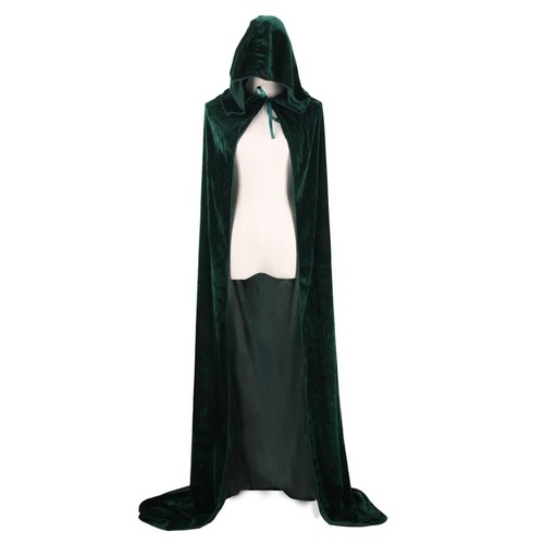 Adult velvet hooded robe cloak - adult,
