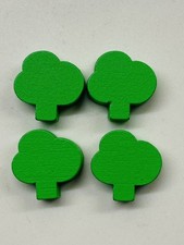 4 x Green Tree Wooden Gaming
