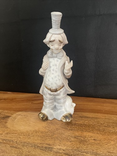 Vintage ceramic clown figurine - vintage,