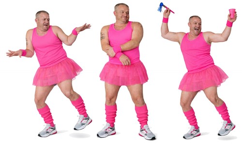 Adults neon pink stag night - neon,