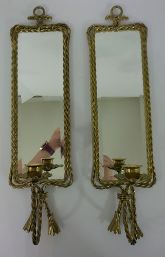 Vtg gold tone metal twisted - vtg,