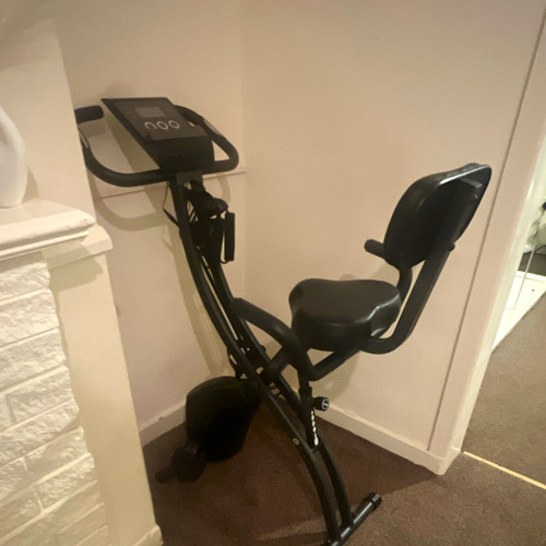 Black exercise bike for home - black,