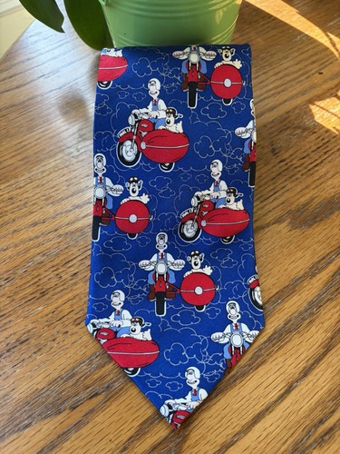 Wallace gromit blue silk tie - &,