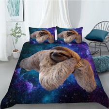 Galaxy Sloth Quilt/Doona/Duvet
