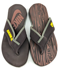 NIKE University of Oregon Ducks Eugene 08 Celso Thongs Flip Flops M 7 W 8 RARE *