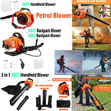 43cc 63cc 3-in-1 Petrol Leaf Blower Backpack Gas 2-Stroke Outdoor Yard 2025