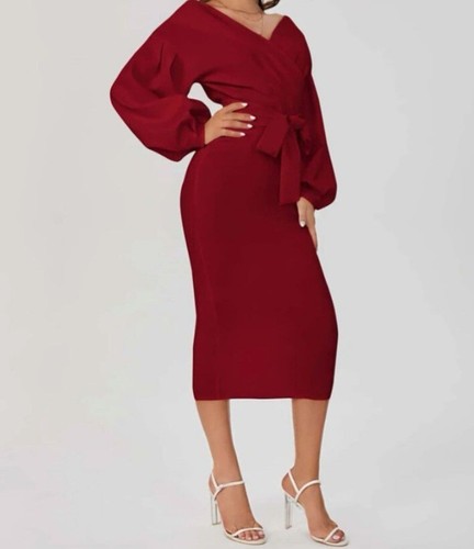 Tall surplice neck drop