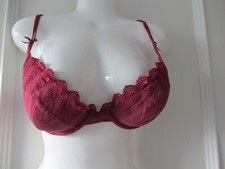 Underwired Lightly padded Bra in maroon with sequins 36C by Florence & Fred