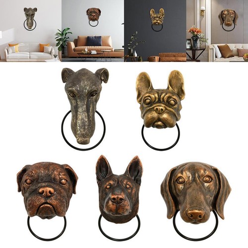 Antique dog head knocker - head, wall