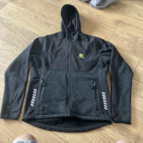 John deere black fleece jacket - fleece,