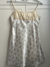 Urban Outfitters Silky Dress Size M In Lovely Pastel Yellow Floral Print