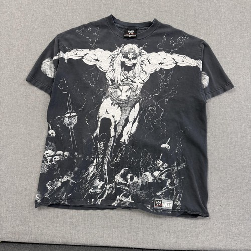 Vintage wwe triple shirt - vintage, t-shirt