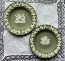 2 x Jasperware Sage Green