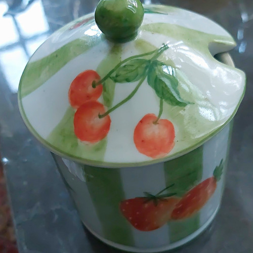 Ceramic lidded jar - ceramic,