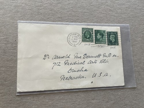 Great britain 1937 cover us - great,