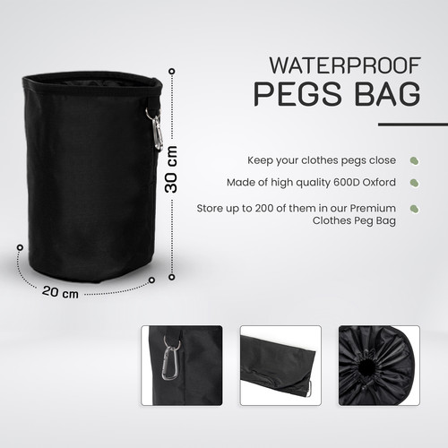 Waterproof pegs bag - waterproof,