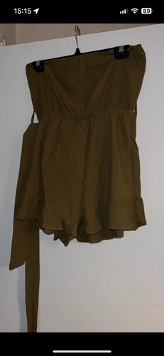 Shein khaki strapless - strapless, playsuit