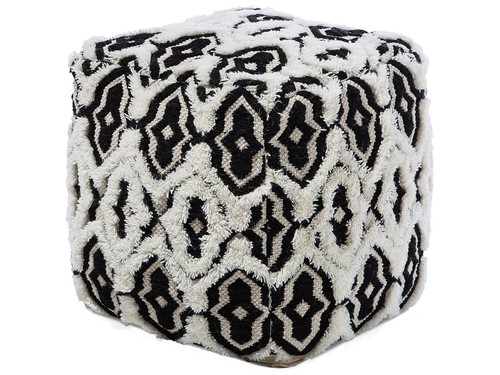 Pouffe orai black white - pouffe, black-white