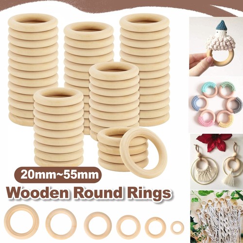 Natural wooden linking rings - wooden,