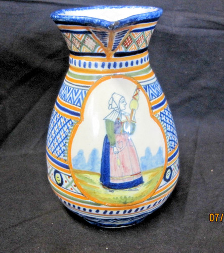 Henriot quimper france pitcher - quimper,