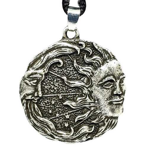 Sun moon pendant necklace - moon,