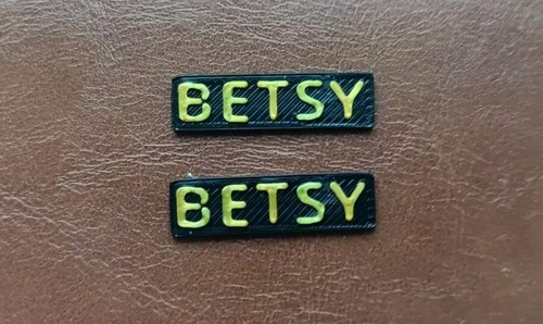 Printed betsy name plate - printed,