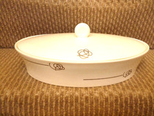 ROYAL DOULTON FUSION FLIRTATION PATTERN OVAL LIDDED SERVING DISH 33 X 19.5 CM