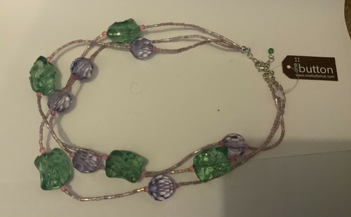 One button necklace - button,