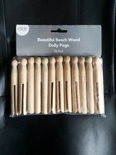Traditional beech dolly pegs - beech,