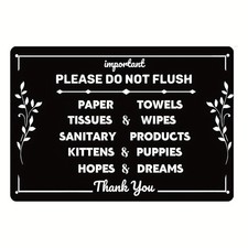 Retro Black White Metal Sign