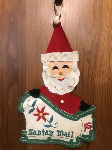 Vintage santa mail felt - vintage,